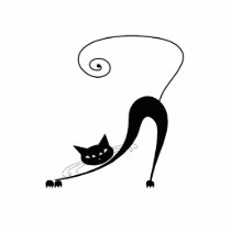 Black Whimsy Kitty 2 Photo Sculpture