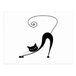 Black Whimsy Kitty 2 Post Card