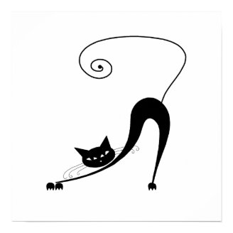 Black Whimsy Kitty 2 Poster