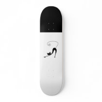 Black Whimsy Kitty 2 Skate Deck