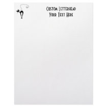 Black Whimsy Kitty 3 Customized Letterhead