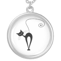 Black Whimsy Kitty 3 Pendants