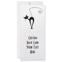 Black Whimsy Kitty 3 Rack Card Design