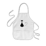 Black Whimsy Kitty 4 Apron