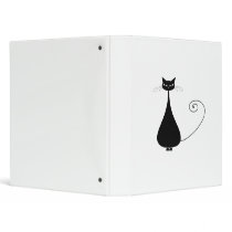 Black Whimsy Kitty 4 Binders