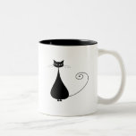 Black Whimsy Kitty 4 Mug