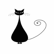 Black Whimsy Kitty 4 Photo Sculpture