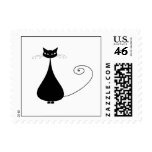 Black Whimsy Kitty 4 Postage