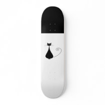 Black Whimsy Kitty 4 Skateboard