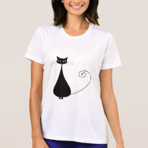 Black Whimsy Kitty 4 T Shirts
