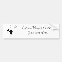Black Whimsy Kitty 5 Bumper Sticker