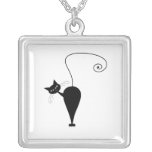 Black Whimsy Kitty 5 Pendants