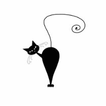 Black Whimsy Kitty 5 Photo Cut Outs