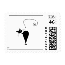 Black Whimsy Kitty 5 Stamp
