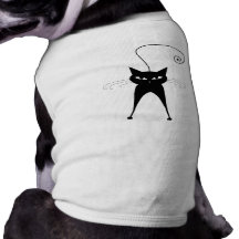 Black Whimsy Kitty 6 Dog Clothing