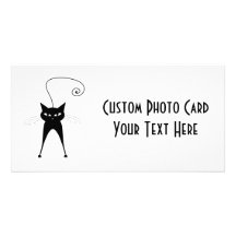 Black Whimsy Kitty 6 Photo Cards