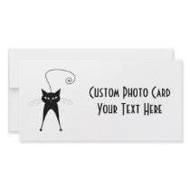 Black Whimsy Kitty 6 Photo Cards