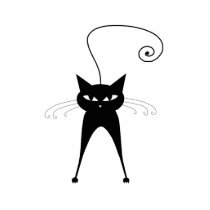 Black Whimsy Kitty 6 Photo Cut Out