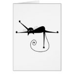 Black Whimsy Kitty 7 Greeting Cards
