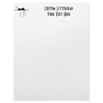 Black Whimsy Kitty 7 Letterhead Design