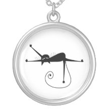 Black Whimsy Kitty 7 Necklaces