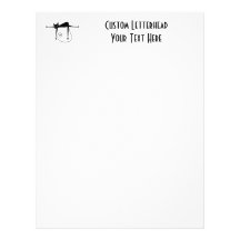 Black Whimsy Kitty 8 Letterhead Design