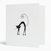 Black Whimsy Kitty 9 Binders