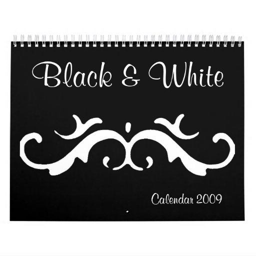 Black And White Calendars and Black And White Wall Calendar Template