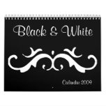 Black & White 2009 Wall Calendar