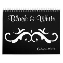Black & White 2009 Wall Calendar