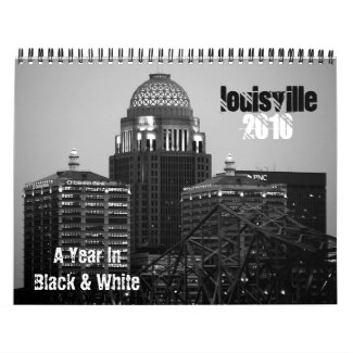 Black & White 2010 Louisville Calendar calendar