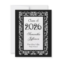 Black/White 2011 Fancy Graduation Invitation