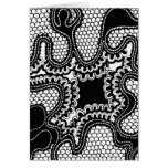 Black & White Abstract Snake Skin Pattern Card