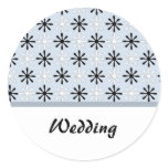 Black, White and Blue Wedding Theme Stickers