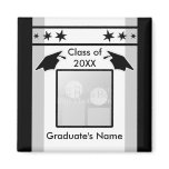 Black, White and Gray Graduation (photo frame) magnets