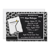 Black White And Gray Leopard Party Invitation by malibuitalian Black White And Gray Leopard Party Invitation