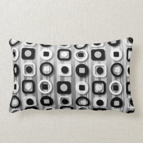 Black White and Gray Modern Pattern Throw Pillows