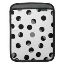 Black, white and gray spotty pattern. sleeve for iPads