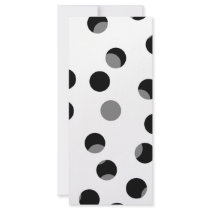 Black, white and gray spotty pattern. customized rack card