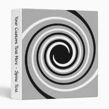 Black, White and Gray Twist Design. Binder