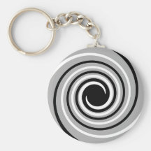 Black, White and Gray Twist Design. Keychains