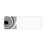 Black, White and Gray Twist Design. Return Address Labels