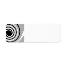 Black, White and Gray Twist Design. Return Address Labels