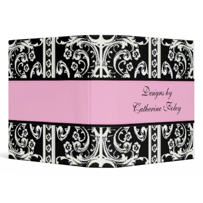 Black, White, and Pink Binder