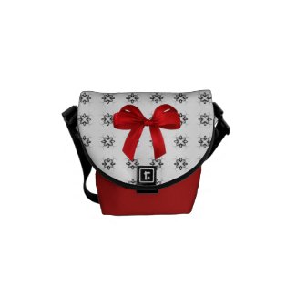 Black, White and Red Mini Messenger Bag