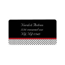 Black, white and red polka dotsAvery Label labels