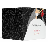 Black White and Red Wedding Planner binder