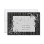Black, White and Silver RSVP Cards - Template Personalized Invites