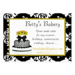 Black, White, and Yellow Bakery Business Card