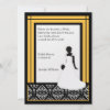Black, White and Yellow Damask Bridal Shower invitation
